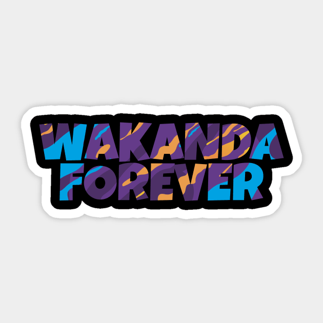 wakanda forever font Sticker by V x Y Creative